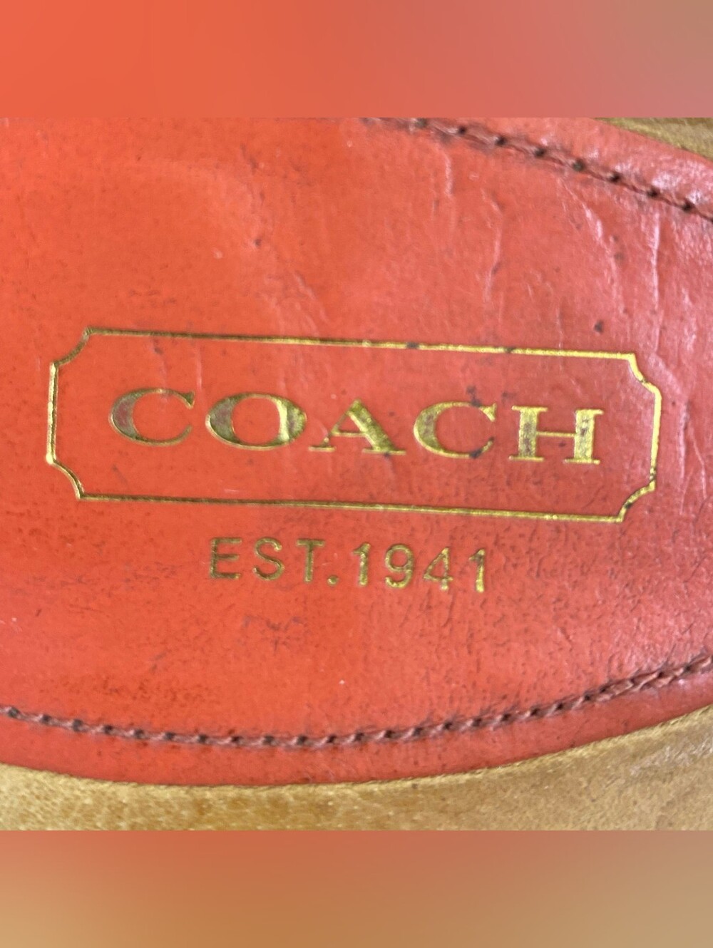 Coach Jesaca Floral Leather Cork Wedge Sandals Coral Pink Size 9B - Picture 7 of 8